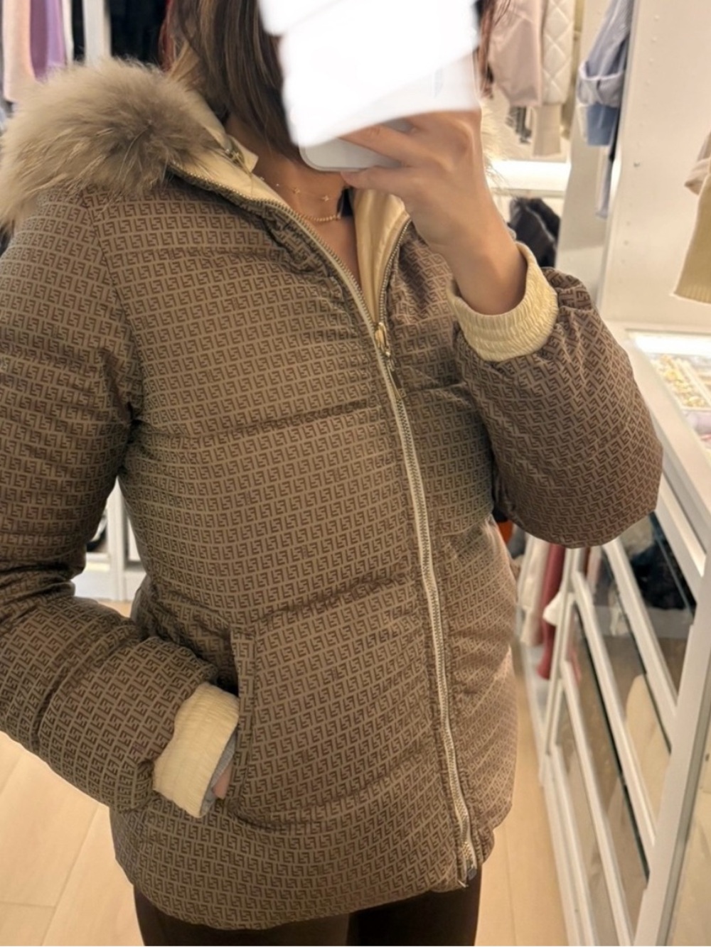 Fendi fur trim jacket